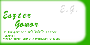 eszter gomor business card